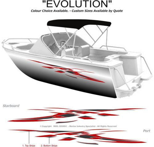 Boat graphics  decal sticker kit &#034;evolution -3200&#034;  marine cast vinyl