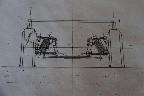 Vintage photocopy original ferrari 365gtb/4 factory blueprints 1968 suspension