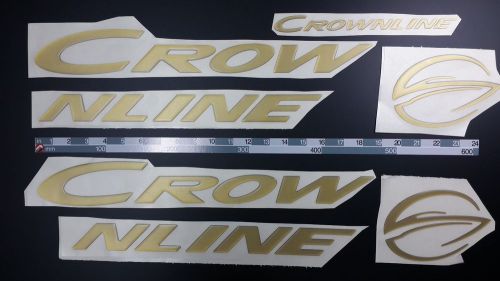 Crownline boat emblem 33&#034; stickers set gold - adesivi barca