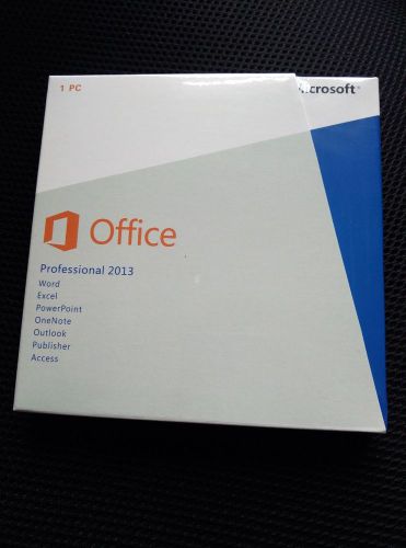 Micros0ft 0ffice professional 2013 1 pc /user full retail with dvd
