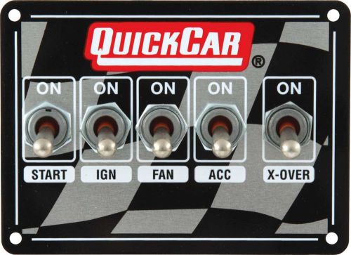 Quickcar racing products 4-1/8 x 3 in dash mount switch panel p/n 50-1711