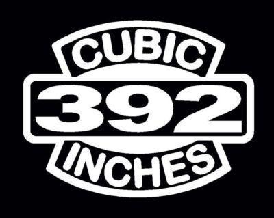 2 v8 392 cubic inches engine decal set 392 ci emblem stickers