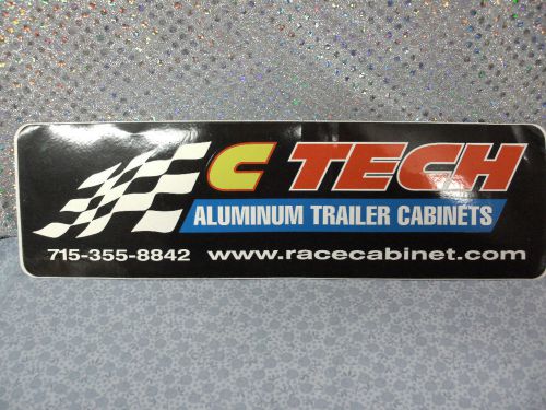 Racing car sticker, c tech aluminum trailer cabinets, 12&#034; x  3.5&#034;