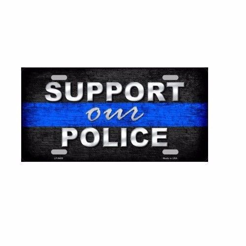 Support our police novelty vanity license plate tag sign