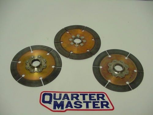 Quartermaster 7-1/4&#034; triple disc clutch pack premium 29 spline nascar arca