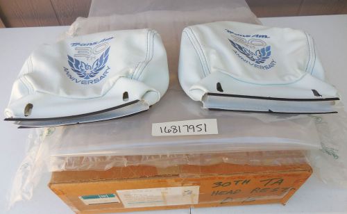 Nos 1999 firebird trans am 30th anniversary seat head rest covers 99 headrests !