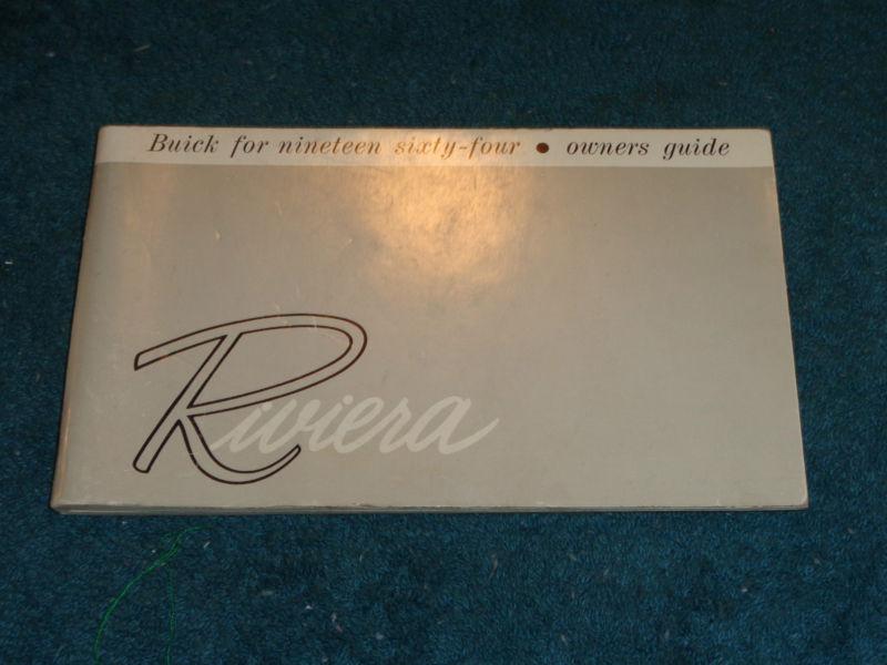 1964 buick riviera owner's manual / owner's guide / good original!!!