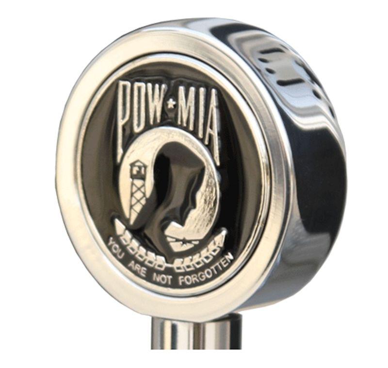 Pow pro pad 9" stainless steel motorcycle flag pole and topper