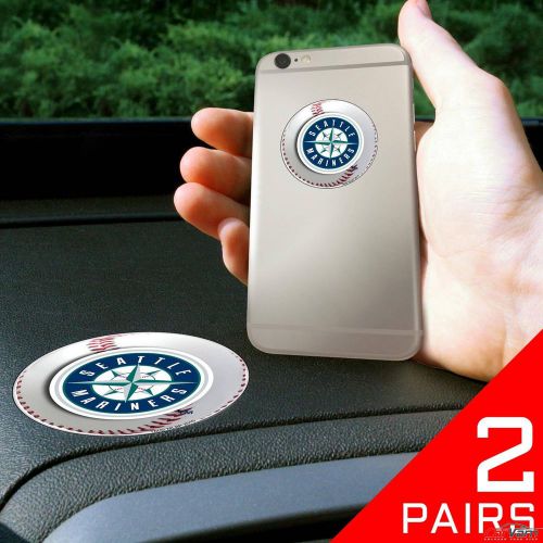 Fanmats - 2 pairs of mlb seattle mariners dashboard phone grips 13081