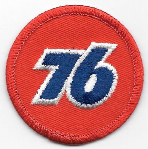 Union unocal 76 racing patch 2-1/2 inches long size new iron on embroidered oil