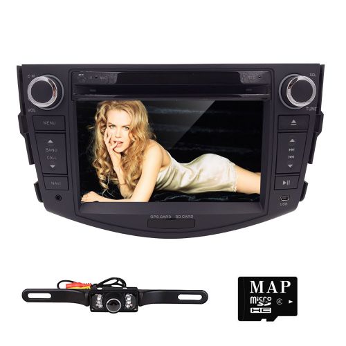 Car stereo dvd player gps radio touch navigation bt 3g for toyota rav4 + 8g map