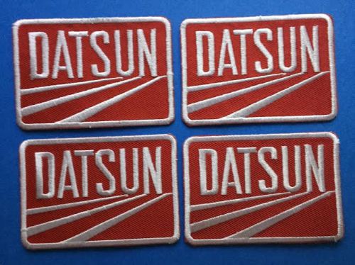 4 lot retro datsun iron on car club seat cover hat jacket patches crests