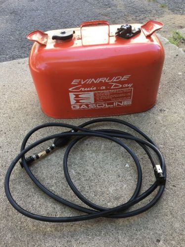 Evinrude 6 us gallons metal gasoline tank outboard marine boat motor cruis-a-day