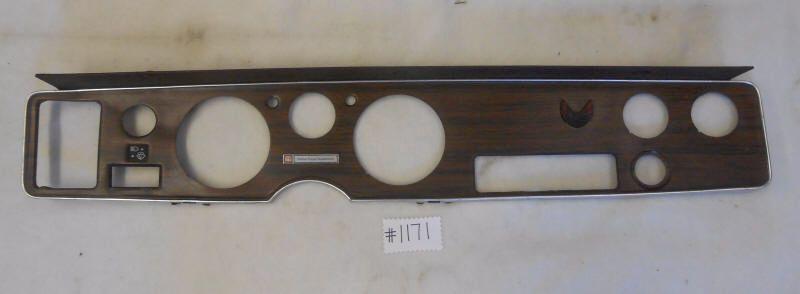 70-81 firebird trans am woodgrain instrument bezel - used