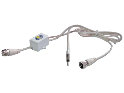 Vhf/am/fm broadcast band splitter connects radio to vhf antenna - five oceans
