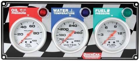 Quickcar 3 gauge panel 61-0281 ultra-lite