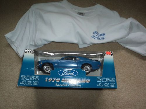 Ford mustang boss 429 vintage new t shirt and graber blue ford model car