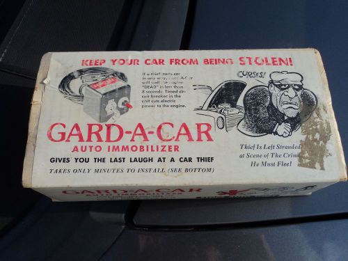 Vintage 70&#039;s gard-a-car auto burglar car alarm anti theft device