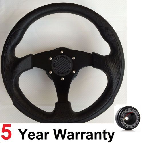 300mm sports race steering wheel and boss kit fit vauxhall corsa b astra opel bl