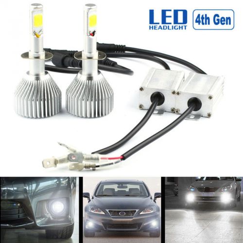 60w 6000lm h3 led light headlight vehicle car hi/lo beam bulb kit 6000k white