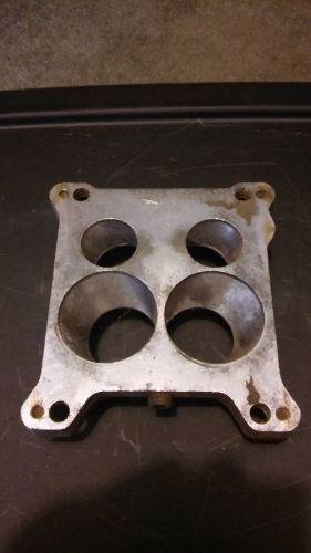 Aluminum carburator spacer plate square bore to spreadbore