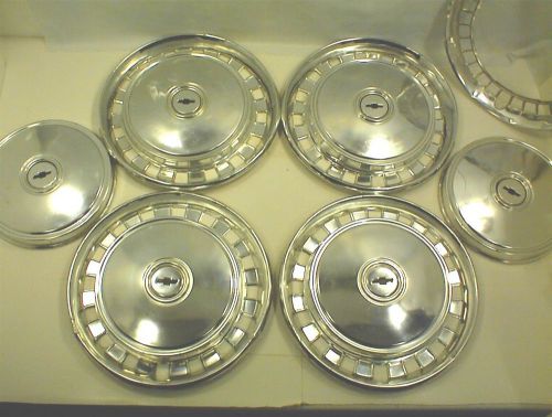 Chevrolet chevette hubcaps with beauty trim rings gm 1976 1977 1978 1979 1980 ?