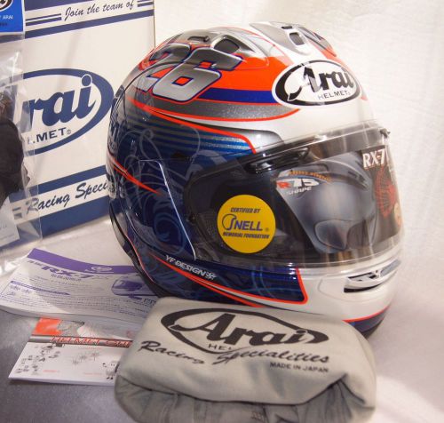 Dani pedrosa official replica arai rx-7x corsair-x rx-7v full face racing helmet