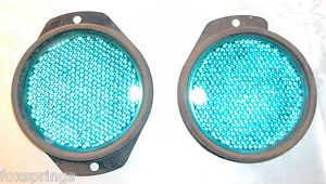 Ac super reflex blue glass reflectors set of 2 ac spark-plug stimsonite  - ms158