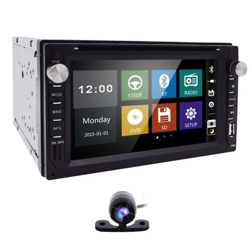 Camera+2din car stereo dvd cd mp3 player hd in dash bluetooth ipod radio usb sd