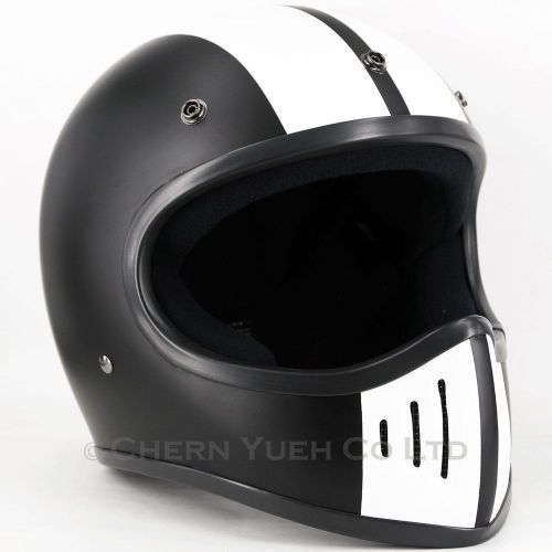 Off-road motocross motorcycle helmet mat black/white dot small for harley honda
