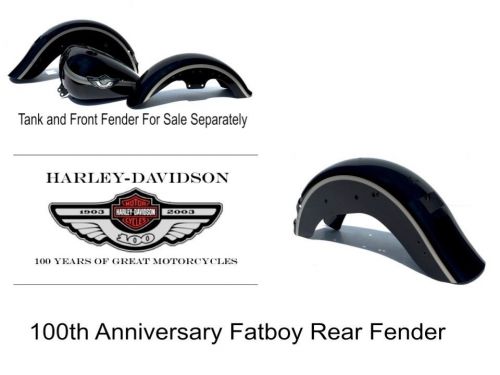 Harley davidson 100th anniversary 2003 flstf fatboy fat boy rear black fender