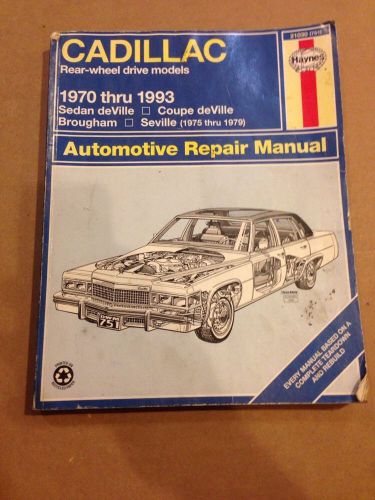 Cadillac haynes repair manual 1970 - 1993 21030 (751)  rear wheel drive cars