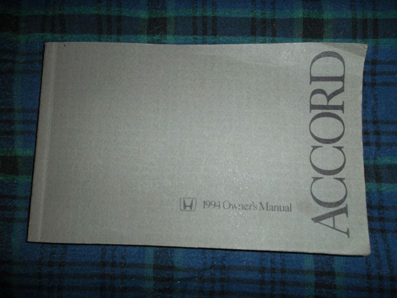 1994 honda accord original owners manual-complete-