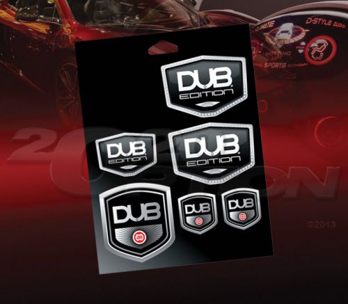 Pilot automotive dub edition decal sticker badge trim kit peel-and-stick 6&#034; x 8&#034;