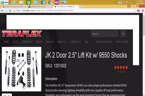Teraflex 2.5 in lift kit - j/k wrangler