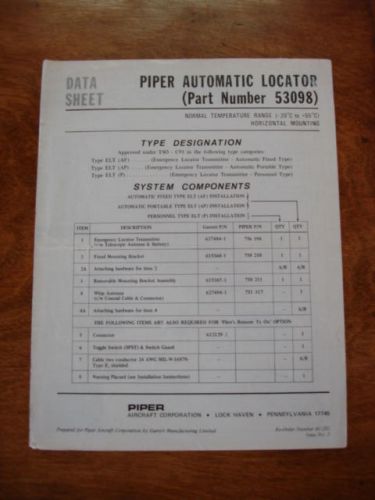 Piper elt 53098 data sheet