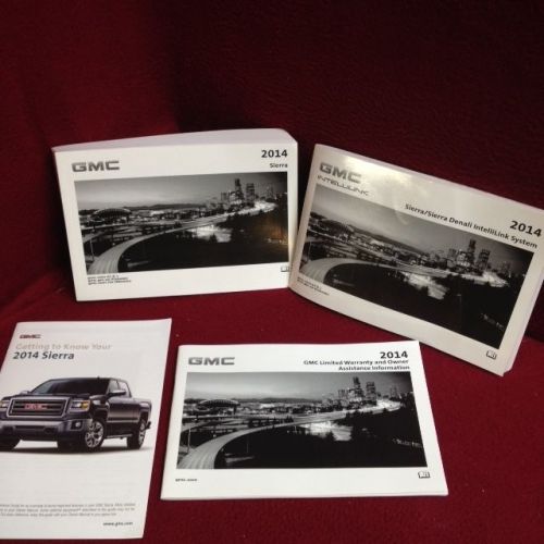 2014 gmc sierra 1500 2500 3500 owners manual set with navigation books + extras
