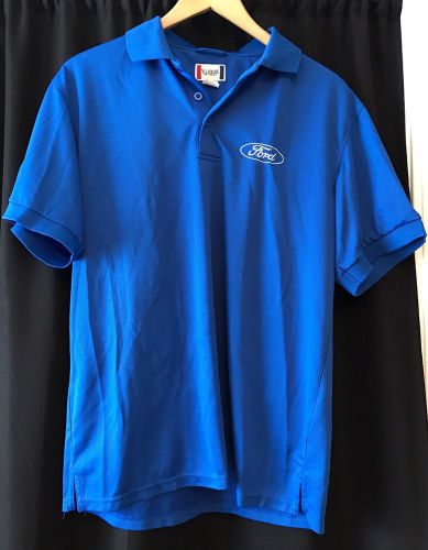 Ford motor company polo shirt blue medium