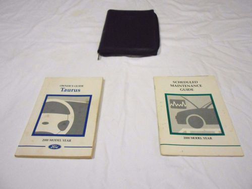 2000  ford taurus owner manual 2/pc.set &amp; blue ford zippered factory case