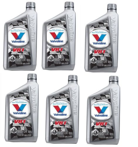 Valvoline vv235 vr1 racing motor oil 50w pack of 6 quarts. free shipping