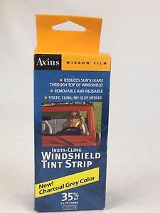 Axius window film insta-cling wind shield tint strip 35% vlt 5x78 in
