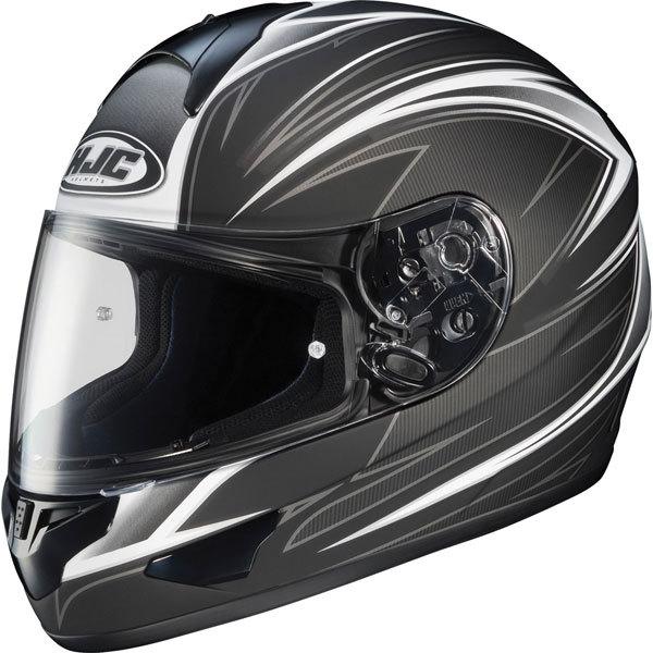 Silver/black/white xs hjc cl-16 razz full face helmet