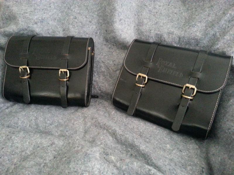 Royal enfield leather saddle bags- excellent condition  - no reserve - free ship