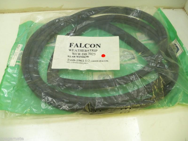 1961-63 1/2 falcon 2 dr sedan and coupe rear window weatherstrip no trim groove