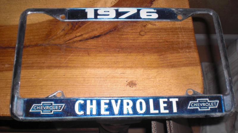 1976 chevy car truck chrome license plate frame
