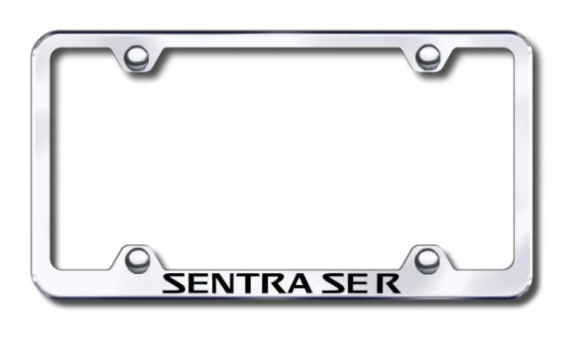 Nissan sentra se-r wide body  engraved chrome license plate frame -metal made i