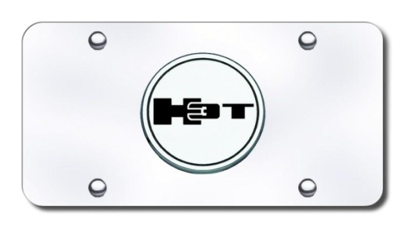 Gm h3t logo chrome on chrome license plate made in usa genuine