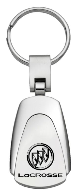 Gm lacrosse chrome teardrop keychain / key fob engraved in usa genuine
