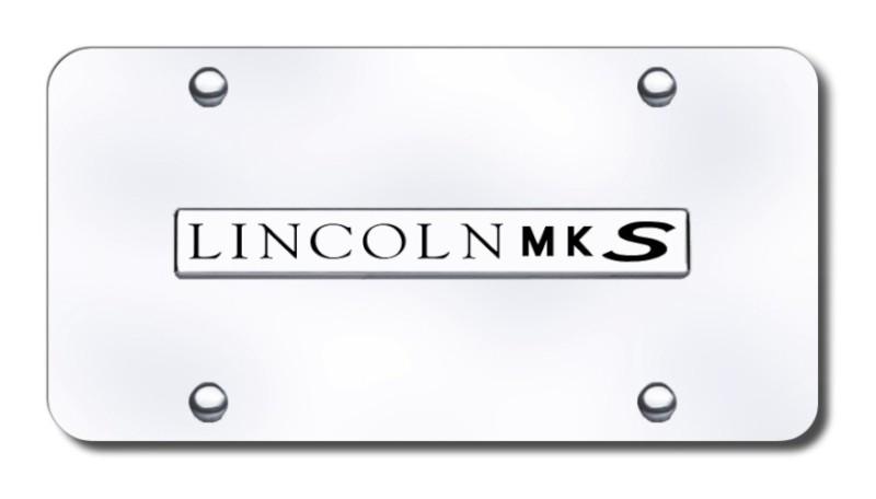 Ford mks name chrome on chrome license plate made in usa genuine