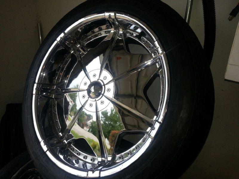 Panther catalyst 23 inch chrome wheels and tires